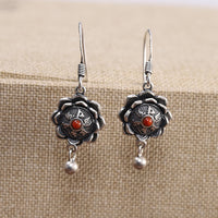 KarmaRipple's 925 Sterling Silver Om Mani Padme Hum Lotus Peace Pendant Necklace Earrings