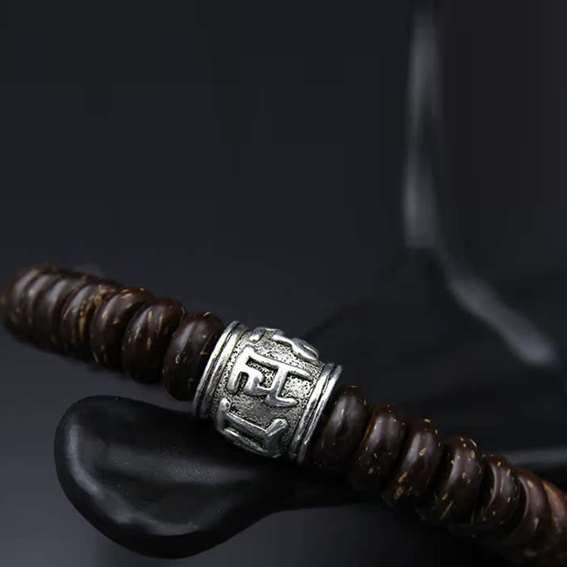 KarmaRipple's Authentic Tibetan Coconut Shell Om Mani Padme Hum Positive Bracelet p24