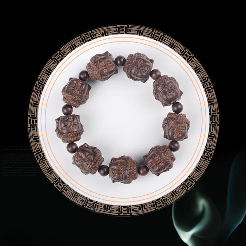 KarmaRipple's Agarwood Buddha Carved Calm Bracelet p6