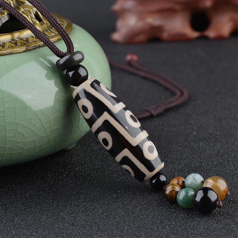 KarmaRipple's Nine-Eye Dzi Bead Wealth Protection Pendant p5