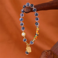 KarmaRipple's Authentic Blue Candy Agate Amulet Strength Bracelet