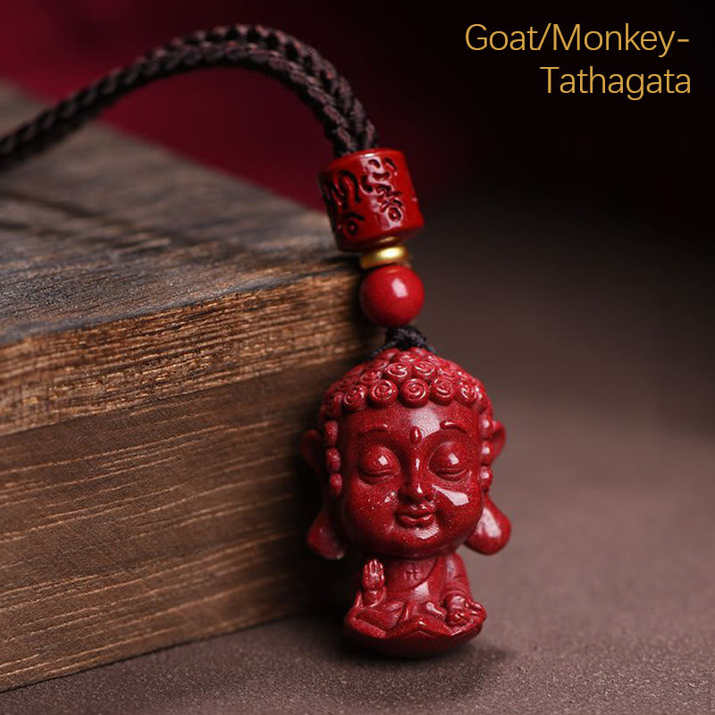 KarmaRipple's Chinese Zodiac Natal Buddha Authentic Cinnabar Amulet Keep Away Evil Spirits Pendant Necklace p6
