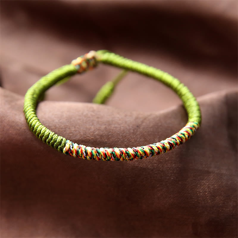 KarmaRipple's Tibetan Handmade Multicolor King Kong Weave Fortune Strength Woven Bracelet p3