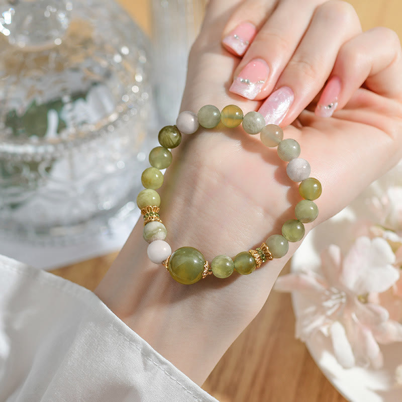 KarmaRipple's Green Grape Color Jade Abundance Bracelet p13