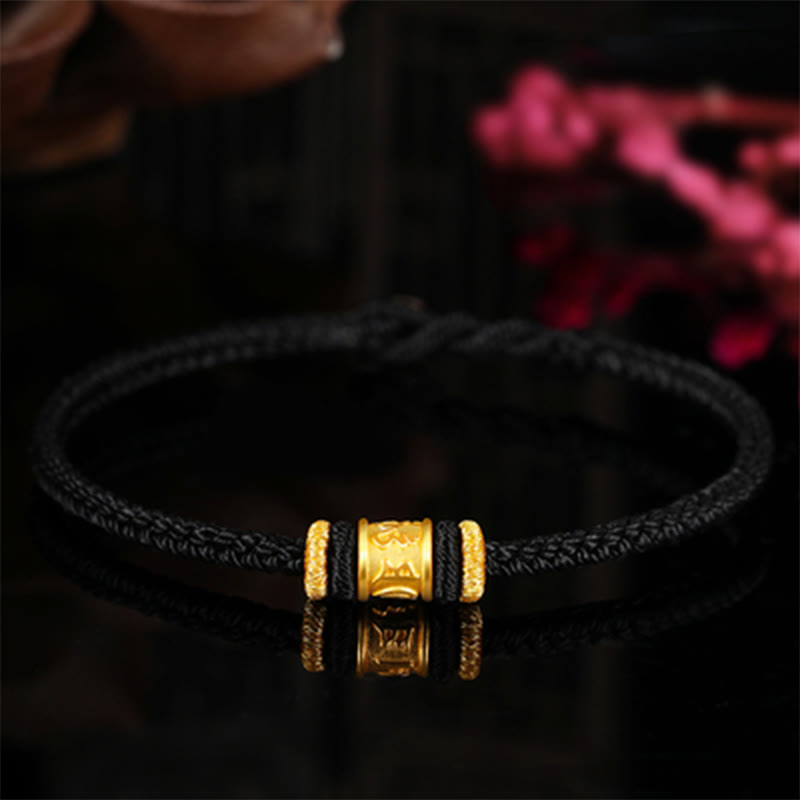 KarmaRipple's Tibet 999 Gold Om Mani Padme Hum Engraved Protection?Lucky Bead Bracelet p42