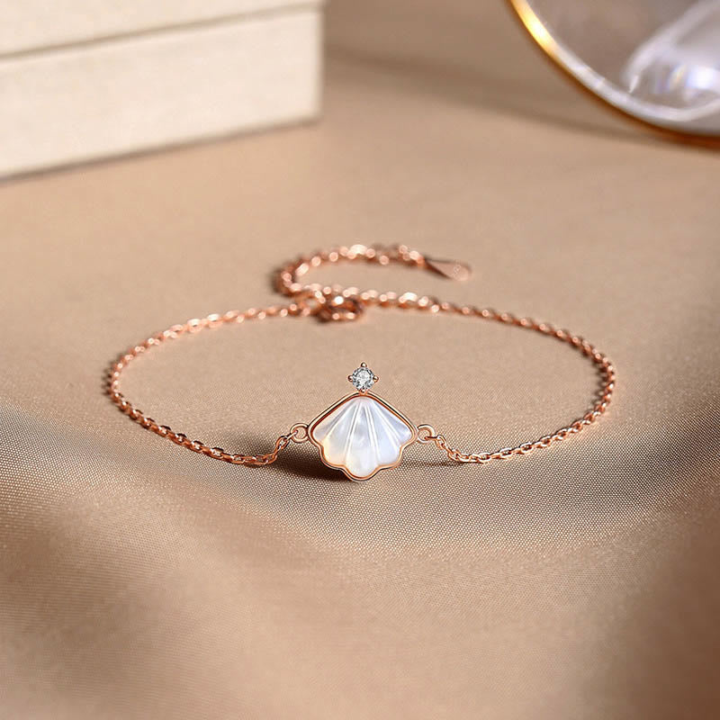 KarmaRipple's 925 Sterling Silver Tridacna Stone Shell Blessing Pendant Necklace Bracelet Earrings Jewelry Set p3