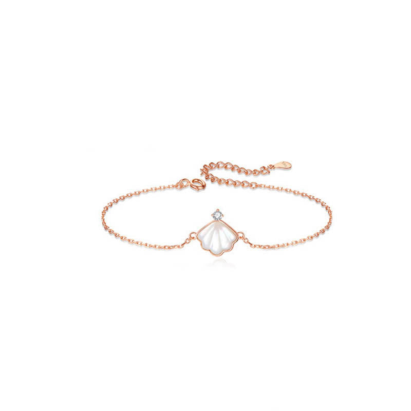 KarmaRipple's 925 Sterling Silver Tridacna Stone Shell Blessing Pendant Necklace Bracelet Earrings Jewelry Set p11