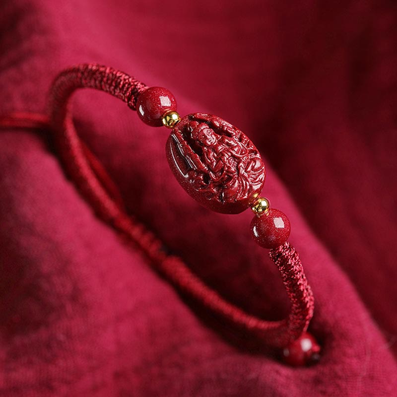 KarmaRipple's Chinese Zodiac Natal Buddha Cinnabar Keep Away Evil Spirits Rope Bracelet p9
