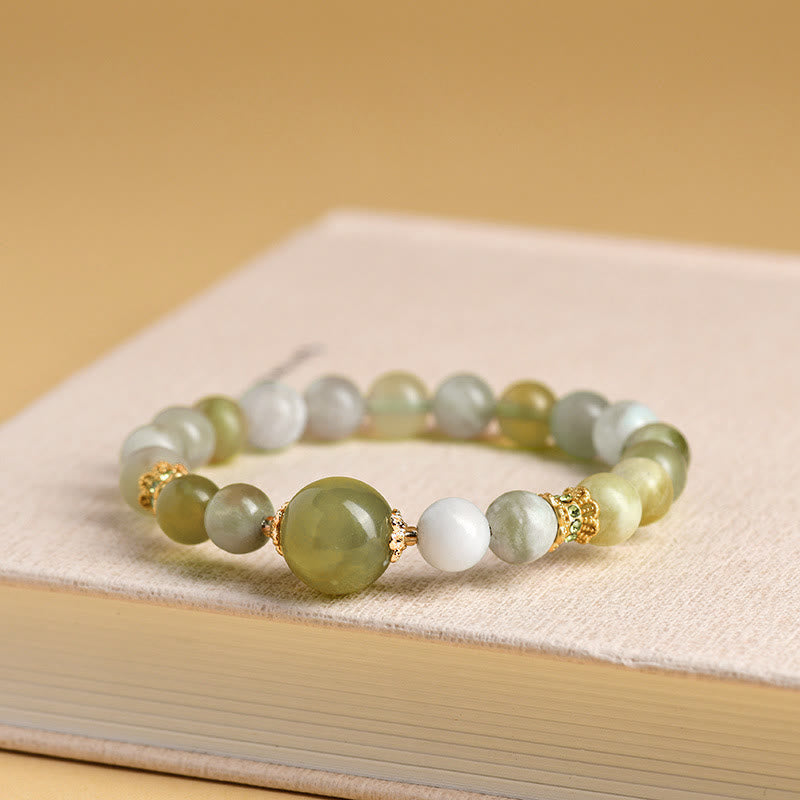 KarmaRipple's Green Grape Color Jade Abundance Bracelet p7