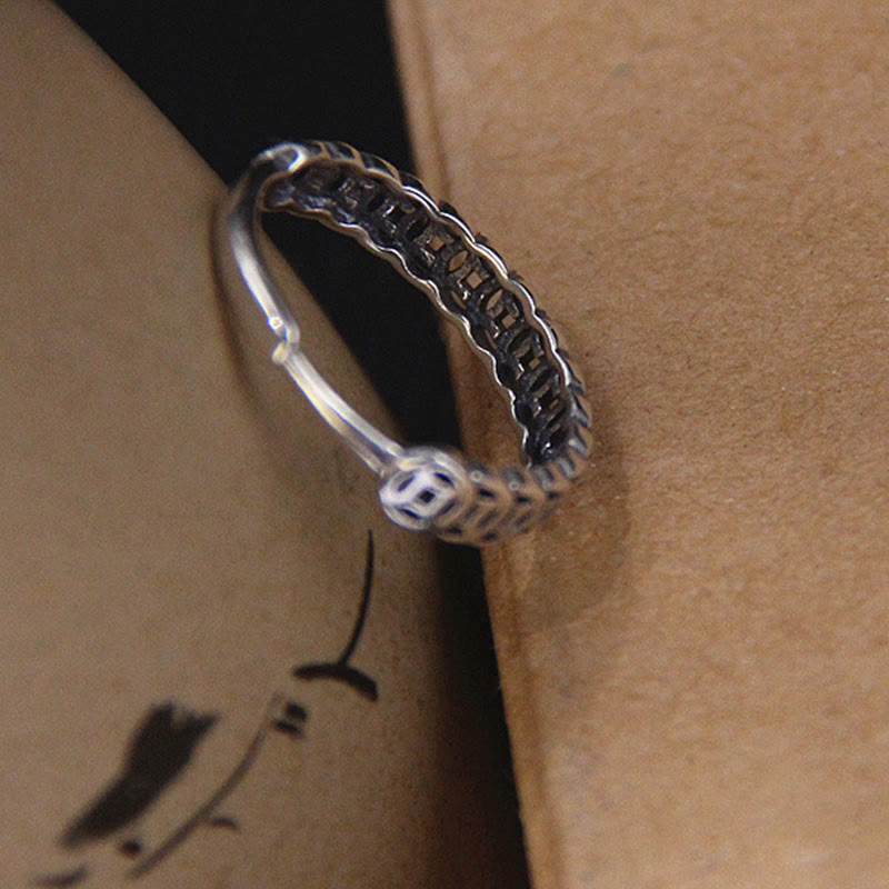 KarmaRipple's Vintage Bronze Coin Design Fortune Adjustable Ring p5