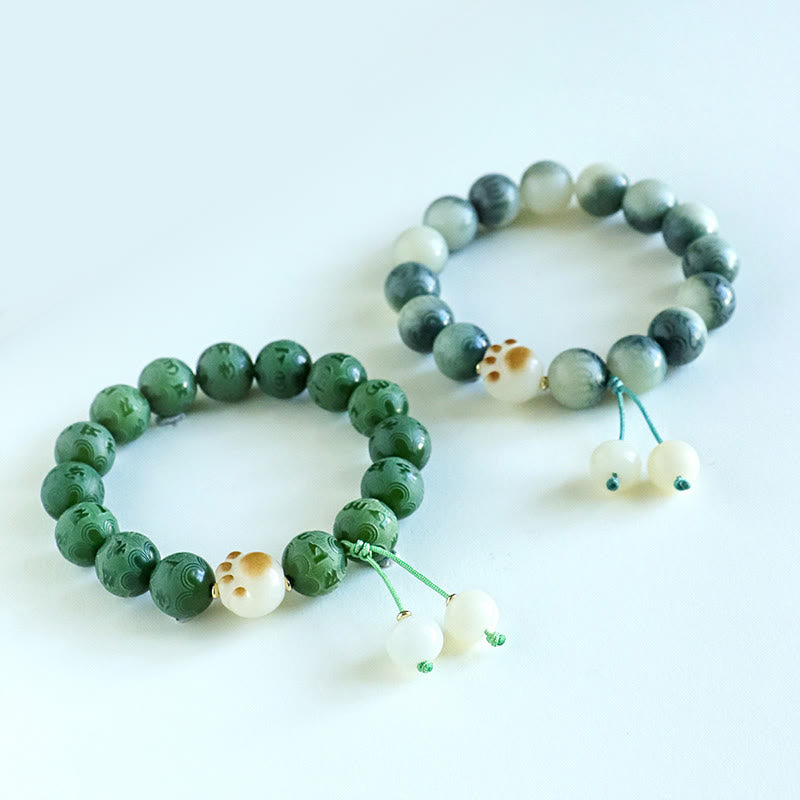 KarmaRipple's Bodhi Seed Om Mani Padme Hum Carved Balance Bracelet p19