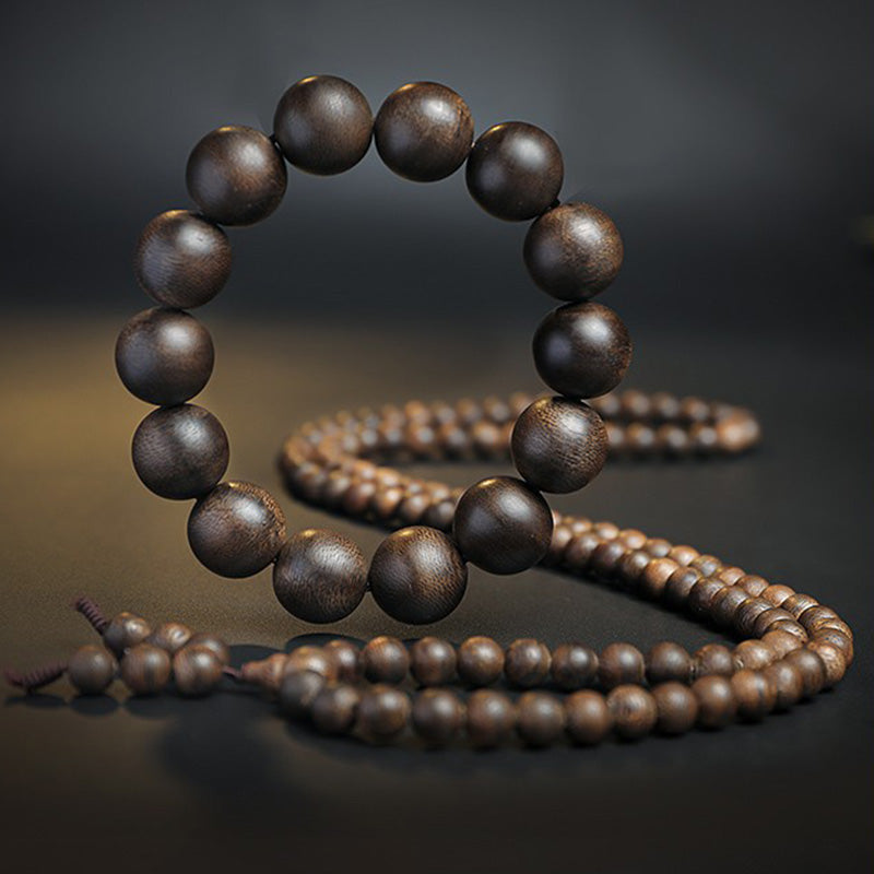 KarmaRipple's 108 Mala Beadwork Agarwood Peace Strength Calm Bracelet p13
