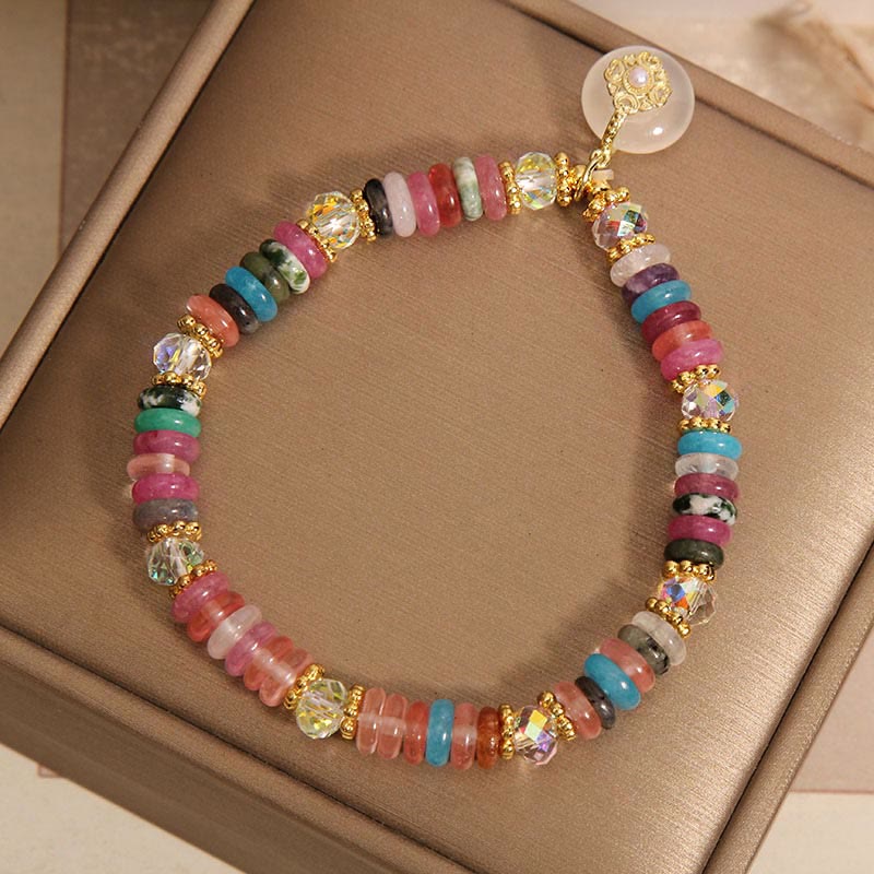KarmaRipple's Various Gemstone Peace Buckle Auspicious Bracelet p8