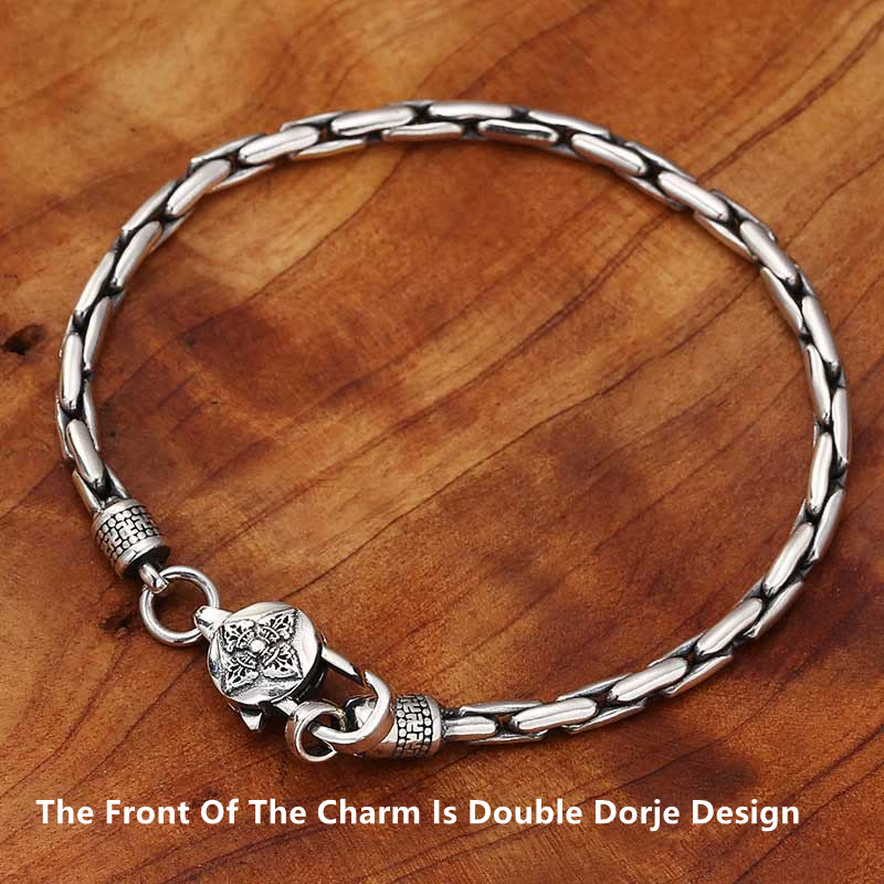 KarmaRipple's Tibetan Double Dorje Om Mani Padme Hum Buddha Swastika Vajra Strength Bracelet p5