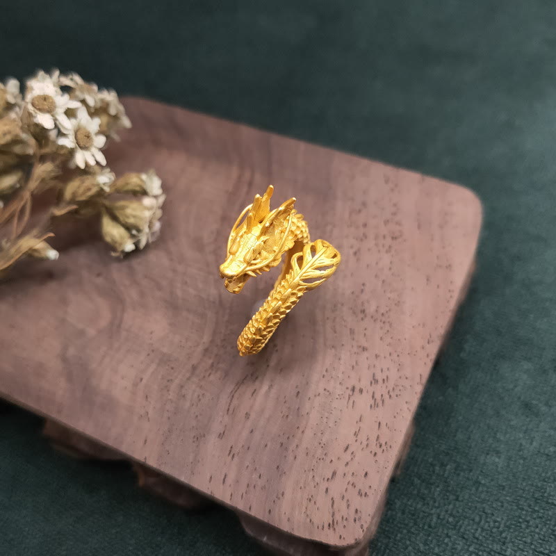 KarmaRipple's Golden Dragon Success Strength Ring p7