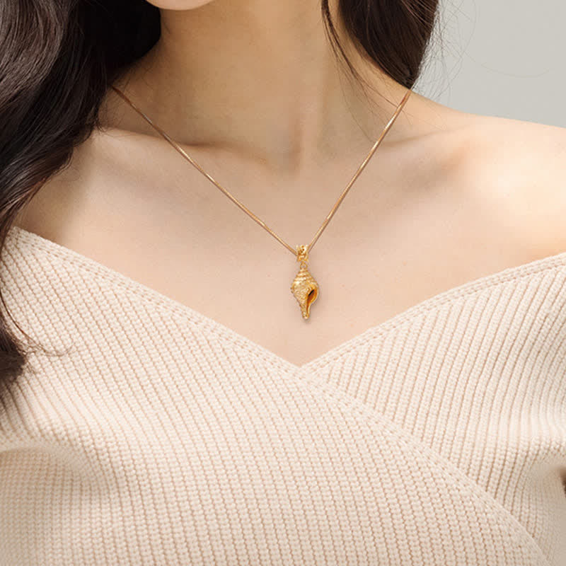 KarmaRipple's 999 Sterling Silver Shankha Conch Shell Seashell Fortunate Pendant Necklace p9