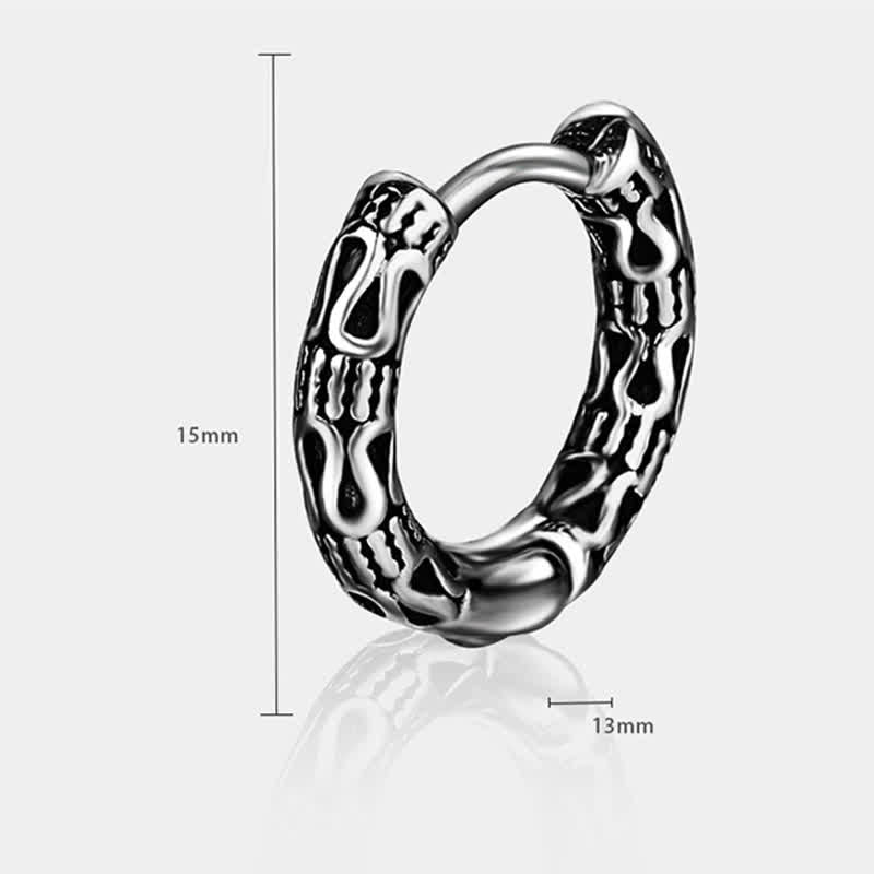 KarmaRipple's Retro Pattern Titanium Steel Balance Earrings p10