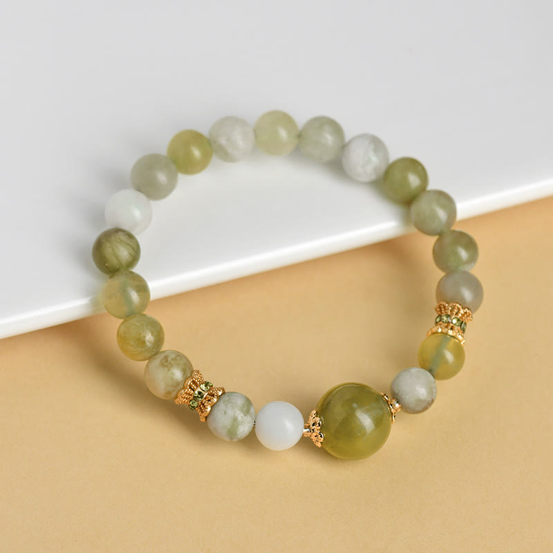 KarmaRipple's Green Grape Color Jade Abundance Bracelet p5