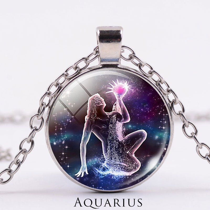 KarmaRipple's 12 Constellations of the Zodiac Moon Starry Sky Protection Blessing Pendant Necklace p15