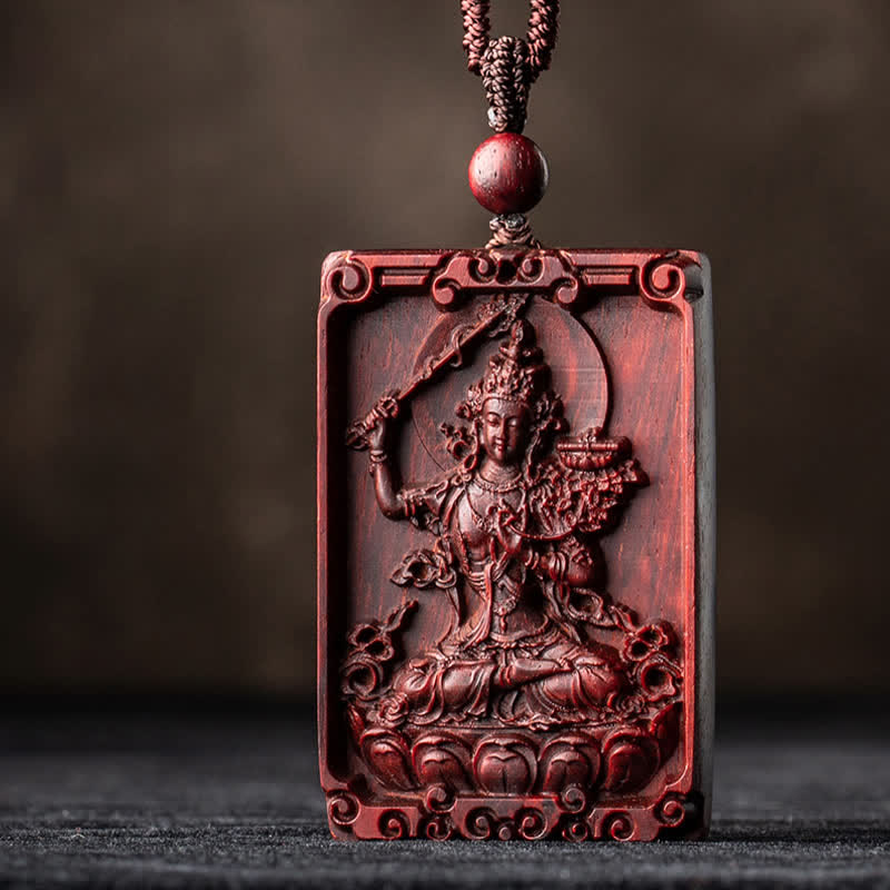 KarmaRipple's Chinese Zodiac Natal Buddha Small Leaf Red Sandalwood Protection Pendant Necklace p3
