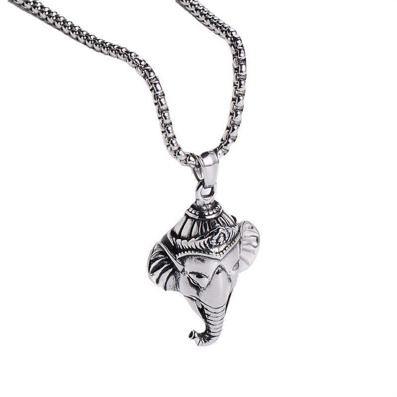 KarmaRipple's Ganesh Ganpati Elephant Titanium Steel Protection Necklace Pendant p6