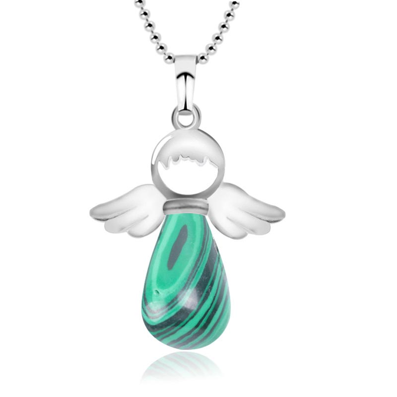 KarmaRipple's Little Angel Wings Authentic Gemstone Fortune Pendant Necklace p15