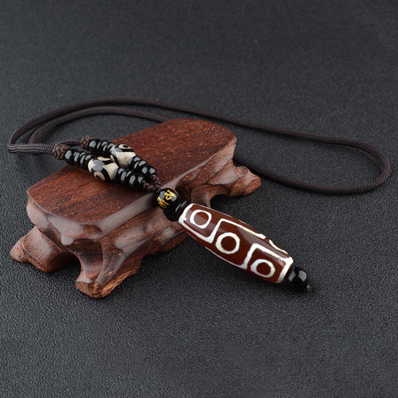 KarmaRipple's Nine-Eye Dzi Bead Wealth Protection Pendant p2