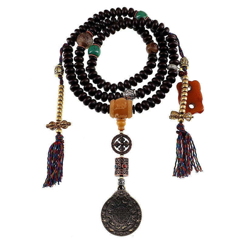 KarmaRipple's Tibet 108 Mala Beadwork Purple Bodhi Seed Bagua Vajra Auspiciousness Bracelet p3