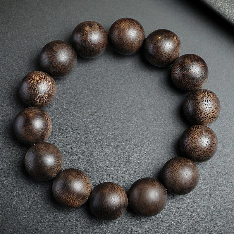 KarmaRipple's 108 Mala Beadwork Agarwood Peace Strength Calm Bracelet p5