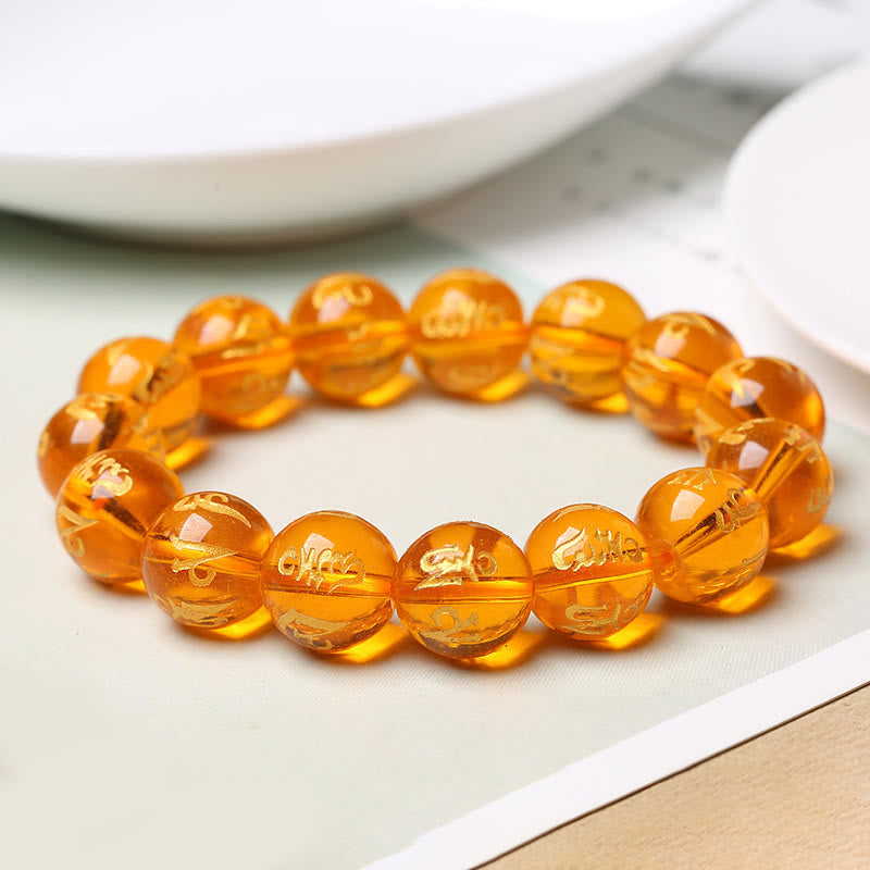 KarmaRipple's Tibet Ivory Gemstone Black Onyx Om Mani Padme Hum Meditation Bracelet p19