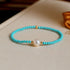 One Pearl&Turquoise(Wrist Circumference 14-16cm)