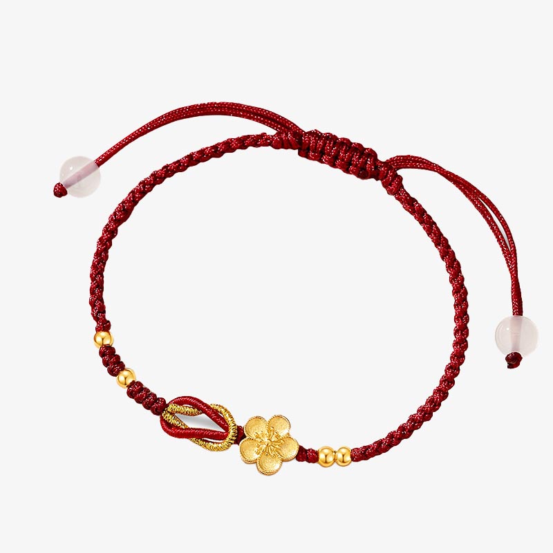 KarmaRipple's Handmade 925 Sterling Silver Cherry Blossoms Sakura Chalcedony Fortune Bracelet p6