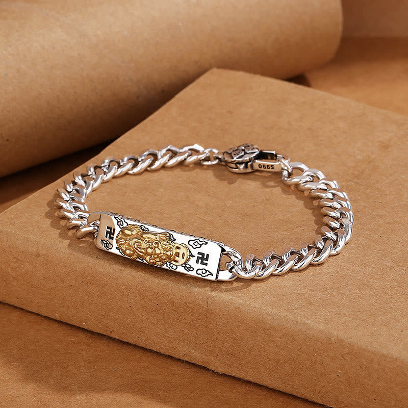 KarmaRipple's Om Mani Padme Hum Pixiu Swastika Spring Buckle Wisdom Bracelet p2