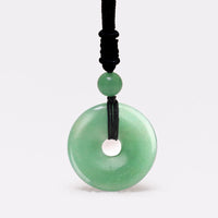 KarmaRipple's Fortunate Coin Necklace Balancing Gemstone Gemstone Pendant