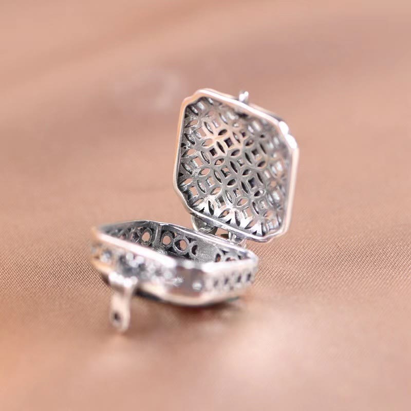 KarmaRipple's Koi Fish Lotus Bronze Coins Fortune Ghau Prayer Box Pendant Necklace p5