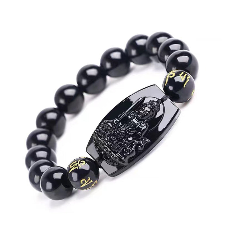 KarmaRipple's Chinese Zodiac Obsidian Protection Bracelet p24