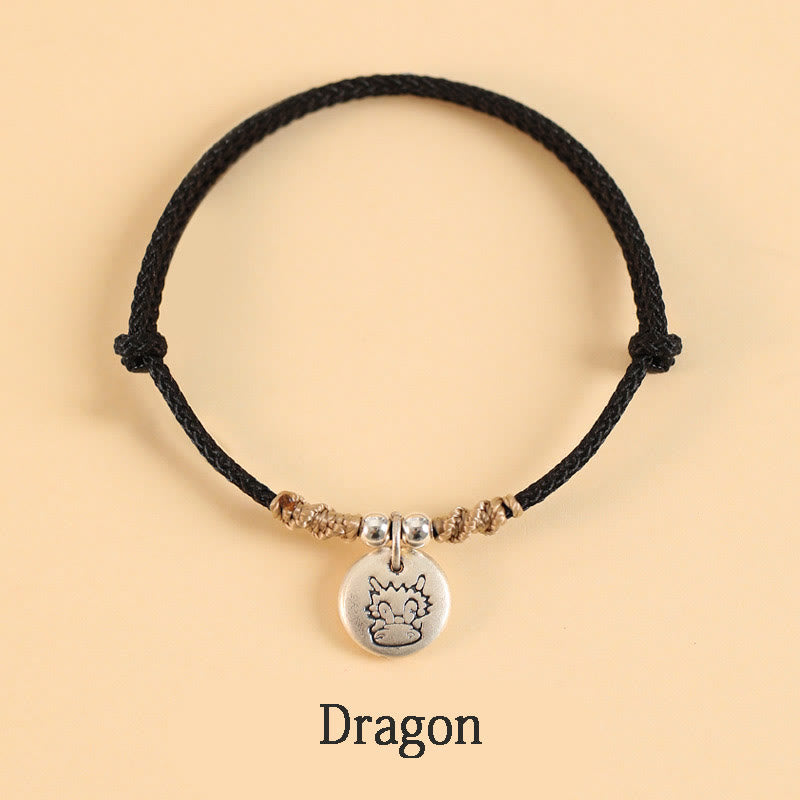 KarmaRipple's Handmade 999 Sterling Silver Year of the Dragon Cute Chinese Zodiac Fortune Woven Bracelet p13