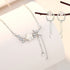 2Pcs Silver(Necklace&Earrings)