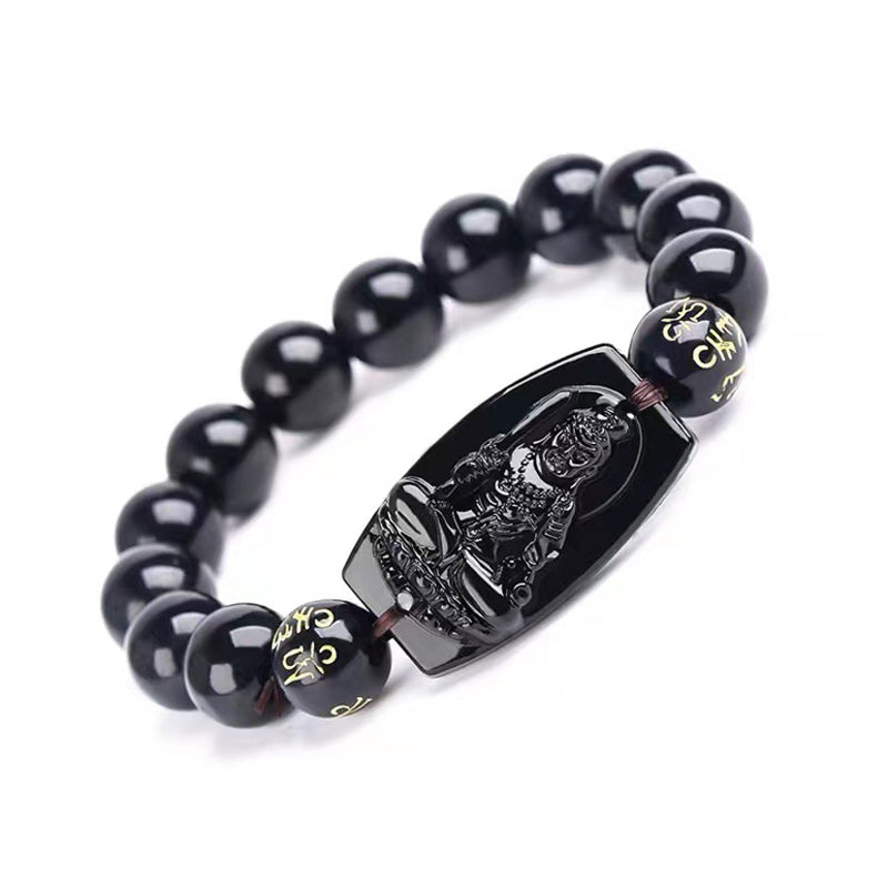 KarmaRipple's Chinese Zodiac Obsidian Protection Bracelet p34