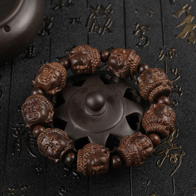 KarmaRipple's Agarwood Buddha Carved Calm Bracelet p11