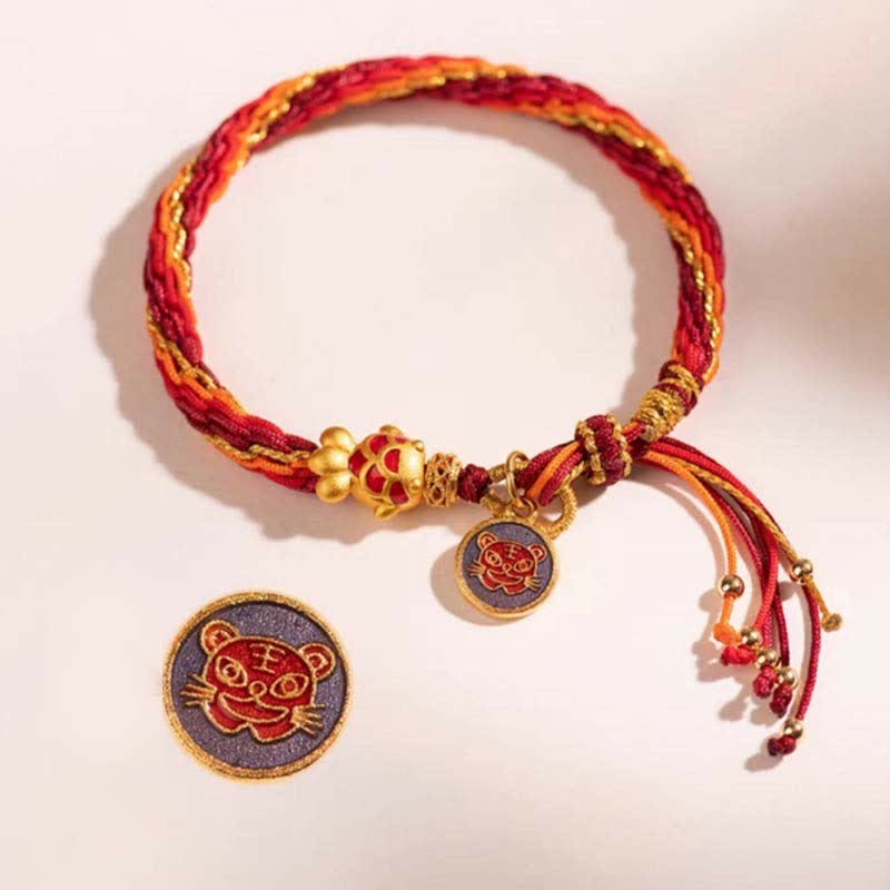 KarmaRipple's Chinese Zodiac Handmade Koi Fish String Protection Reincarnation Weave Braid Bracelet p30