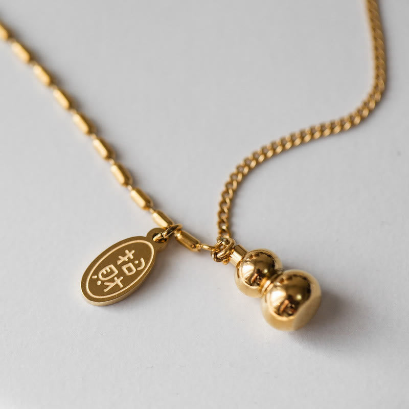 KarmaRipple's 18k Gold Fortunate Gourd Design Wealth Buckle Anklet p3