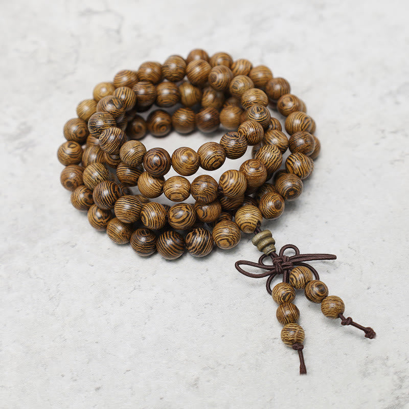 KarmaRipple's 108 Mala Beadwork Bracelet Prayer Meditation Sandalwood Elastic p16