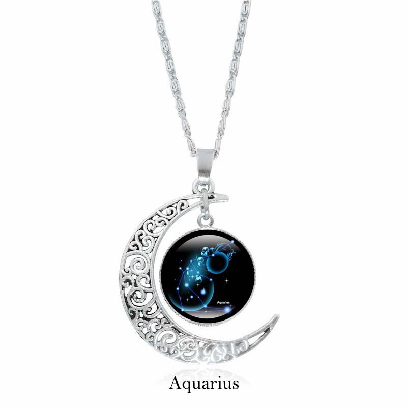 KarmaRipple's 12 Constellations of the Zodiac Moon Protection Pendant Chain Necklace p19