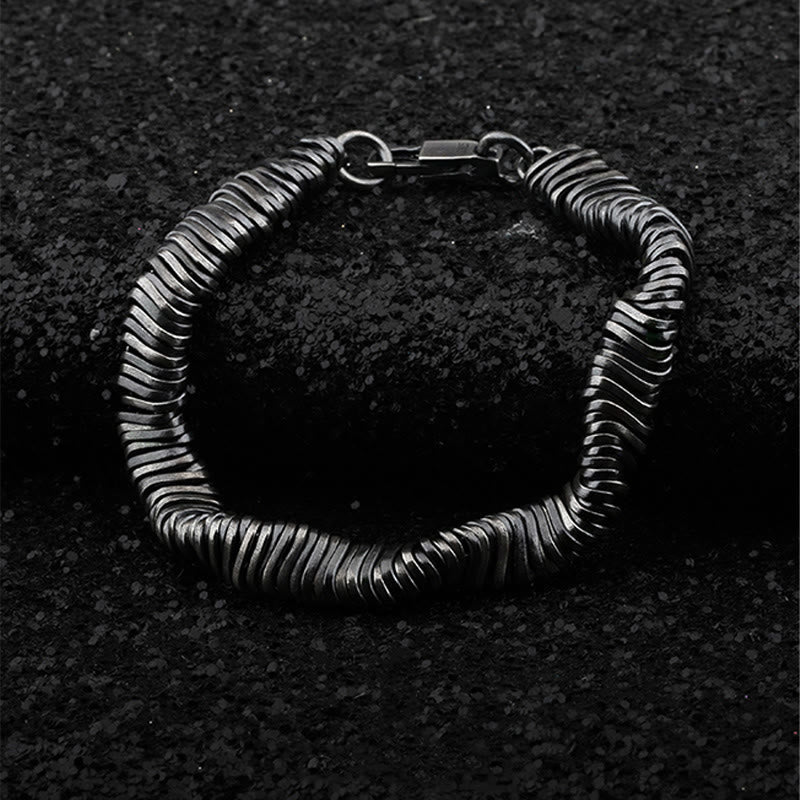 KarmaRipple's 925 Sterling Silver Vintage Twisted Design Wealth Balancing Chain Bracelet p2