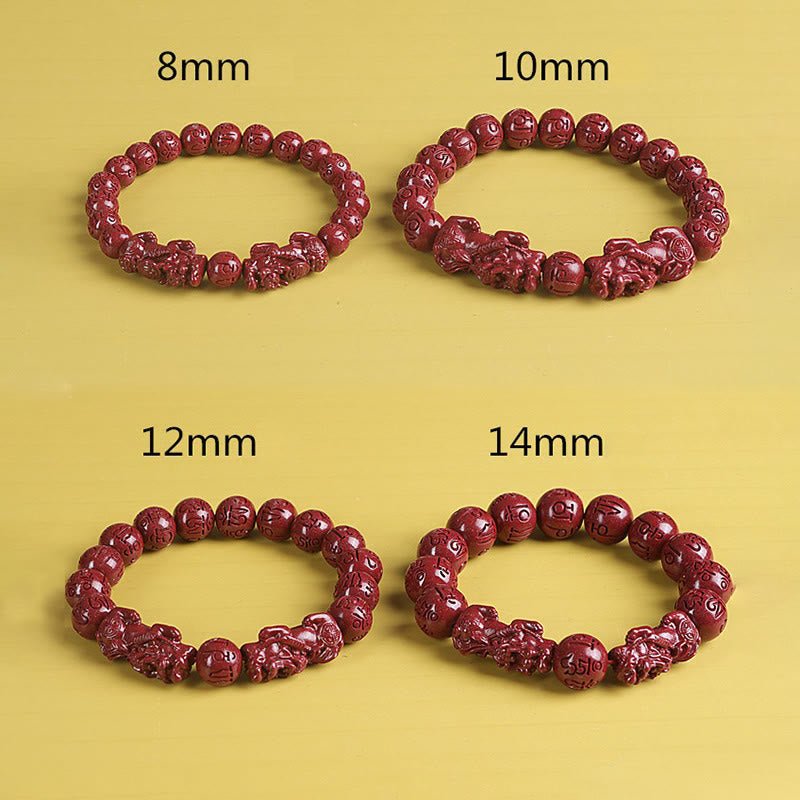 KarmaRipple's Authentic Double PiXiu Cinnabar Om Mani Padme Hum Wealth Fortune Bead Bracelet p18