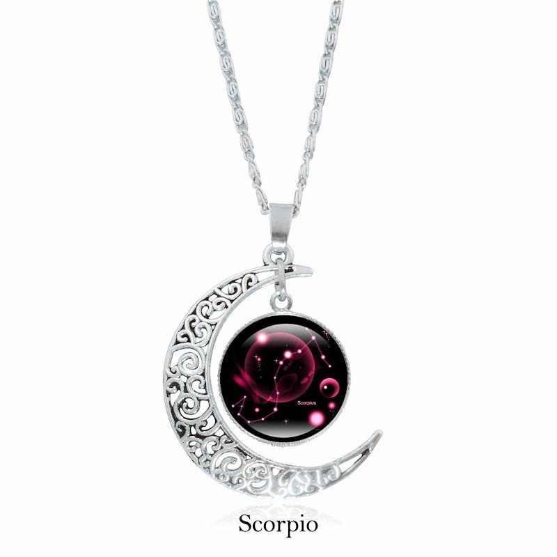 KarmaRipple's 12 Constellations of the Zodiac Moon Protection Pendant Chain Necklace p12