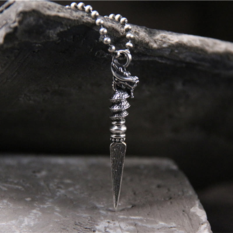 KarmaRipple's 925 Sterling Silver Year of the Dragon Design Dorje Vajra Protection Pendant Necklace p5