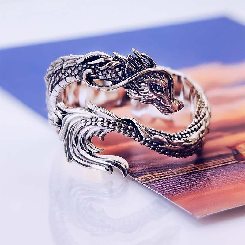 KarmaRipple's Vintage Dragon Pattern Protection Ring p14