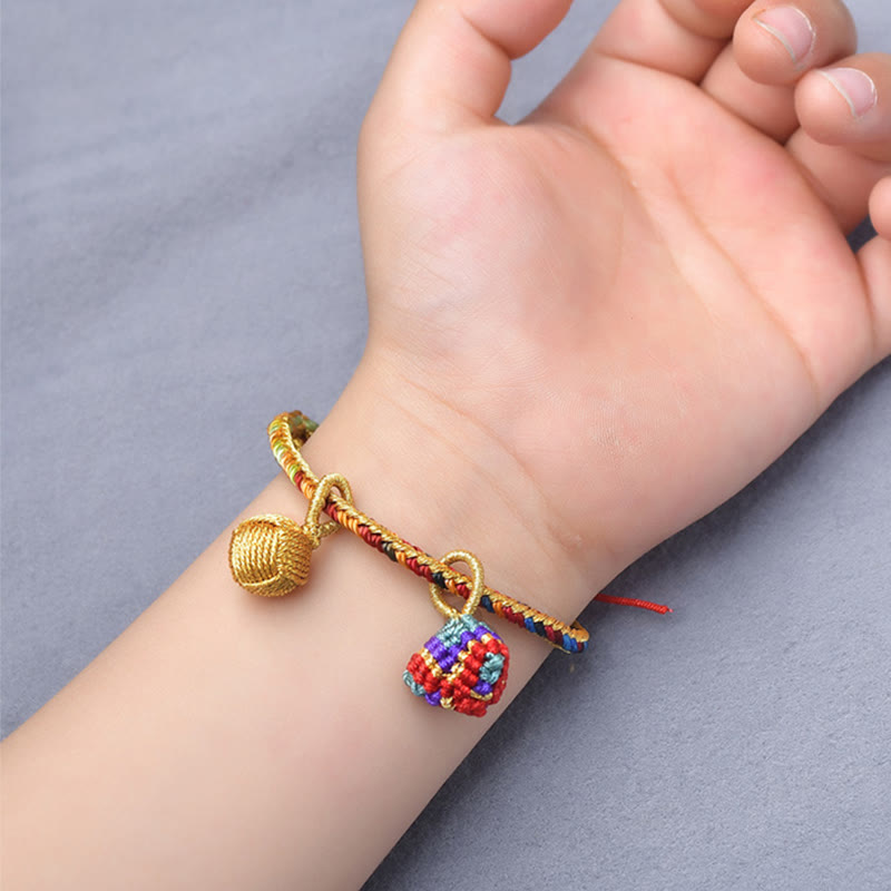 KarmaRipple's Colorful Rope Fortune Handmade Zongzi Golden Ball Talisman Bracelet p12